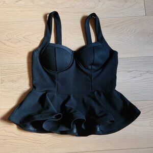 Strapped Bustier with Peplum